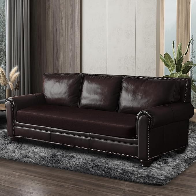 Leather Look Couch Cushion Covers Sofa Seat Slipcovers Sets Couches Furniture - Image 8