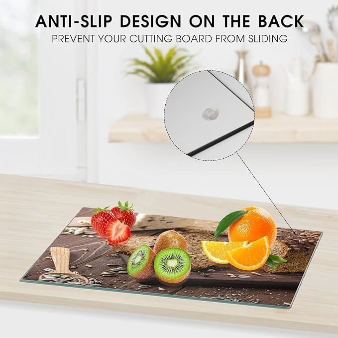 JAMBALAY Tempered Glass Cutting Board, Scratch Resistant, Heat Resistant - Image 4