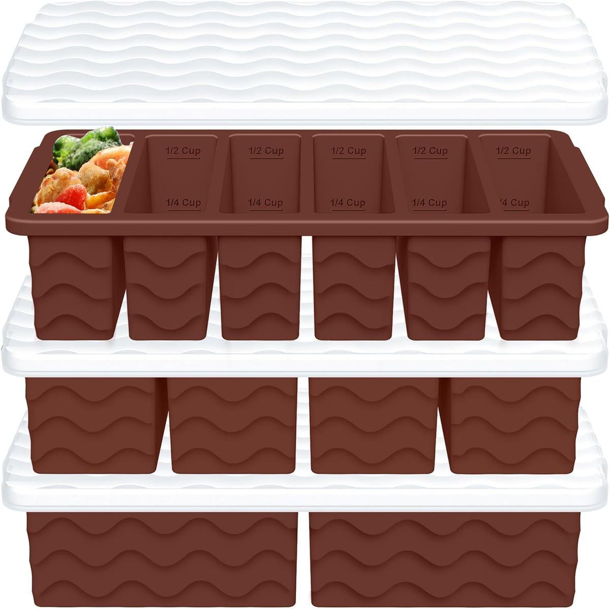 3-Pack Silicone Freezer Trays