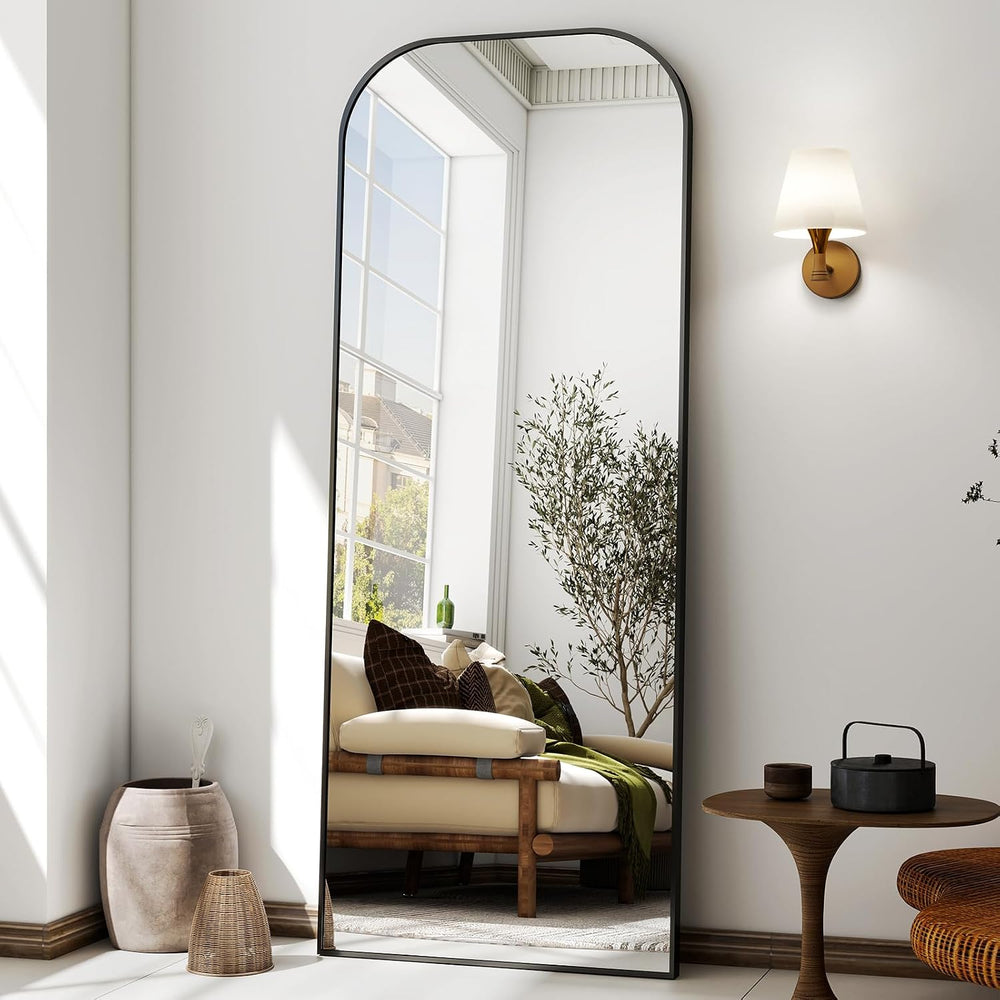56x21 Inch Full Length Mirror - Large Floor Standing & Wall Mountable Ful...