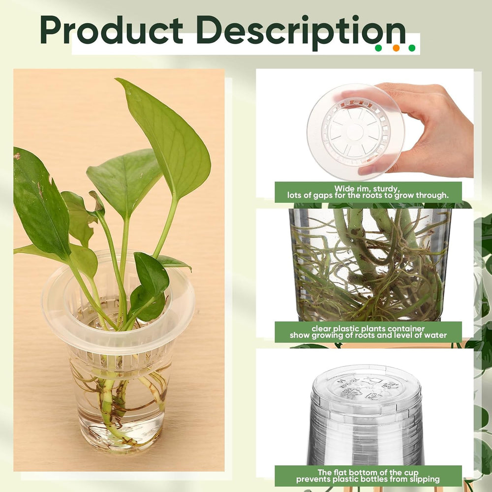 Baderke 100 Pcs Plastic Plant Propagation Vase for Indoor Decor, 3.94''
