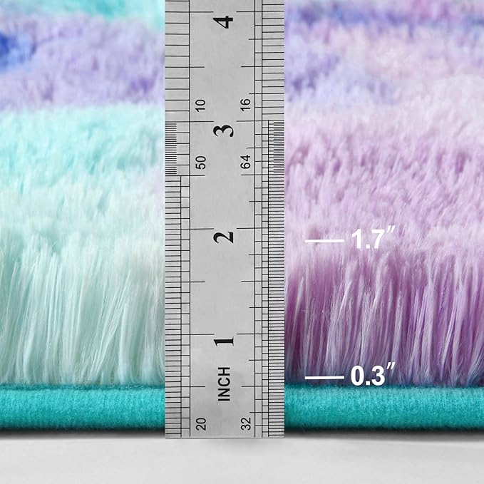 Deerhoo Large Shag Area Rugs 5 x 8, Tie-Dyed Plush Fuzzy Rugs - Image 6