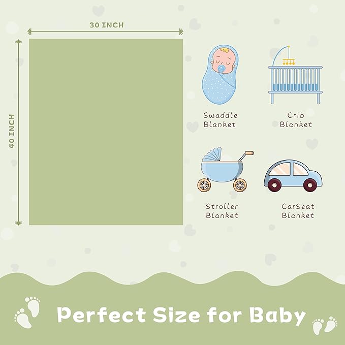 Yurhap Fleece Baby Blanket Heart Checkered Blanket, Ultra Soft Cozy Baby - Image 6