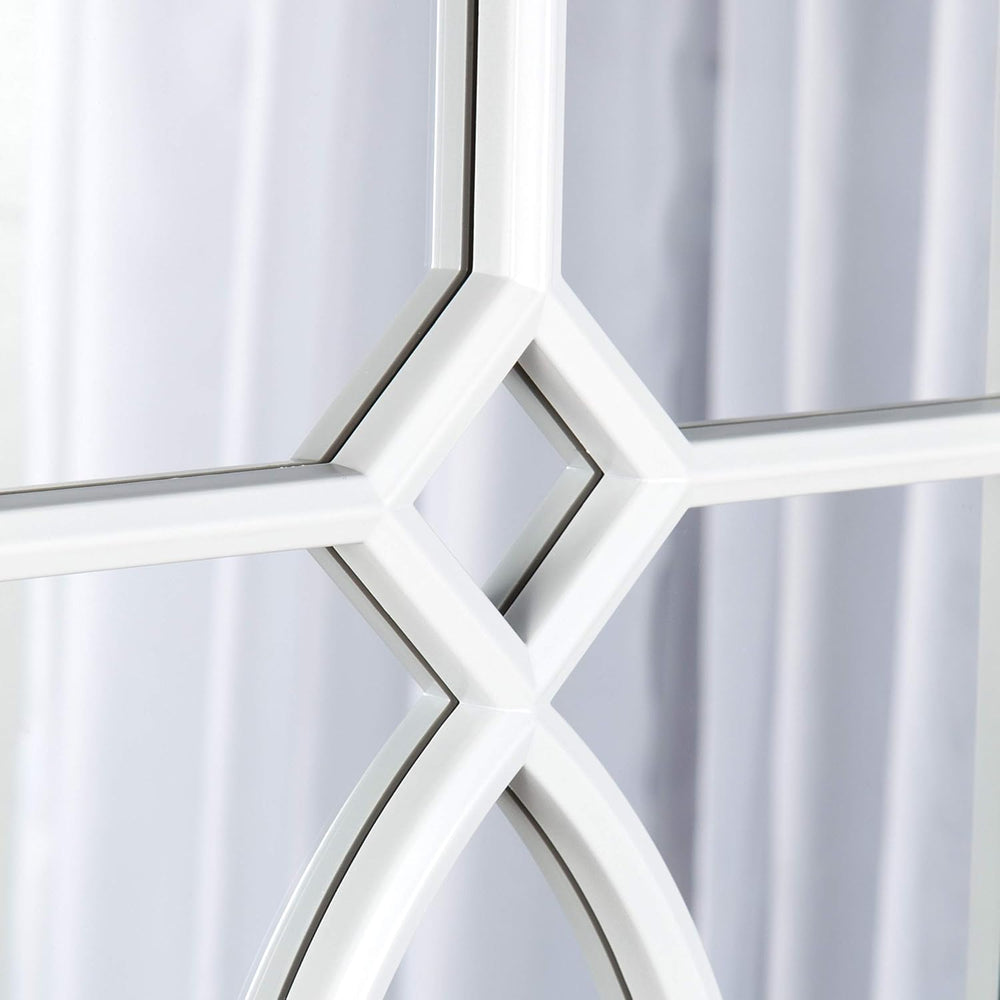 Kate and Laurel Cassat Casual Modern Window Wall Accent Mirror, White
