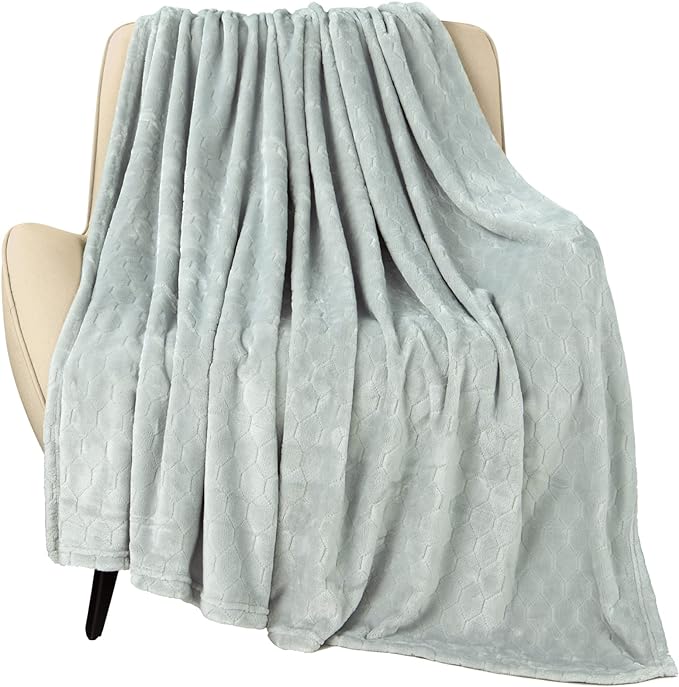 TOONOW Fleece Blanket Textured Fuzzy Plush Throw Blanket Twin Size 60" x 80" by TOONOW