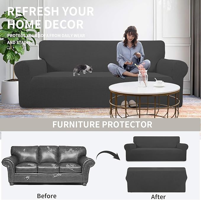 Easy-Going Stretch Loveseat Slipcover 1-Piece Sofa Cover Furniture Protector - Image 4