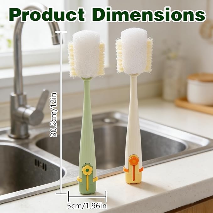 5 in 1 Bottle Cleaning Brush Set, 2026 Multifunctional Lid Brush Cleaning Tool - Image 3