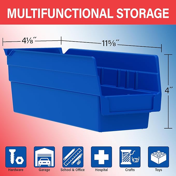 Akro-Mils 30120 Plastic Shelf Bins, Heavy Duty Storage Bins - Image 2