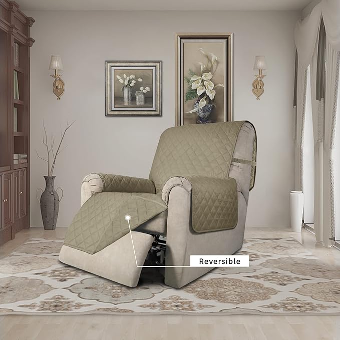 Easy-Going Recliner Chair Slipcover Reversible Sofa Cover Water Resistant Couch - Image 2