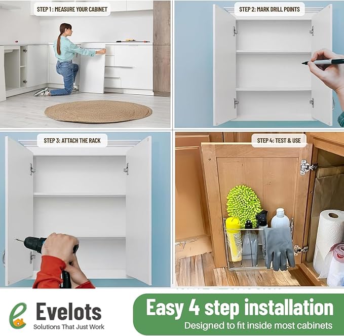 Evelots Kitchen Wrap Organizer - Image 6