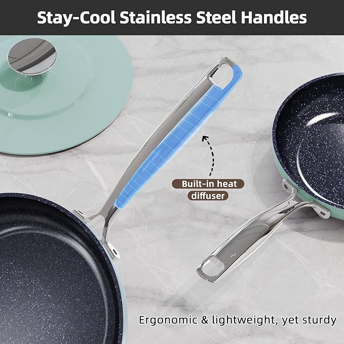 Nuwave Lux 13pc Forged Lightweight Cookware Set PFAS Free, Healthy G10 Duralon - Image 7