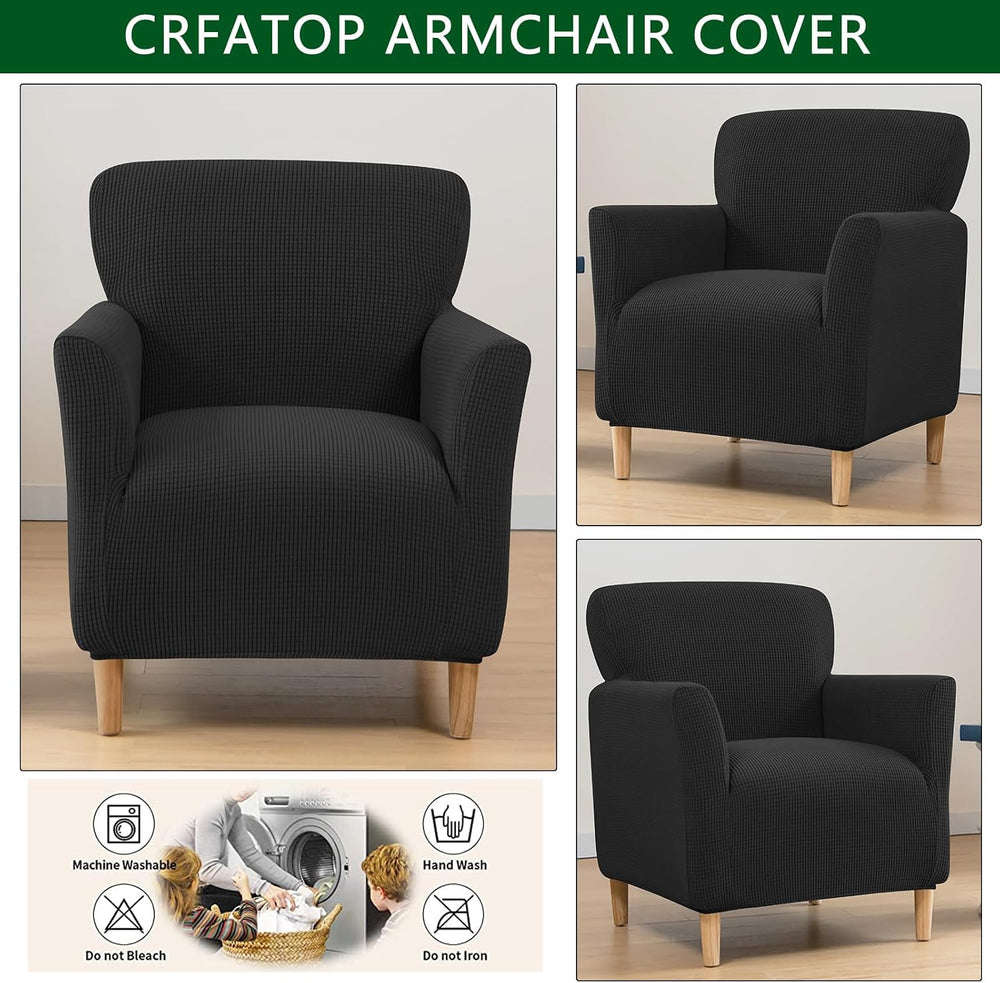 CRFATOP Accent Chair Cover, Stretch Armchair Slipcover for Living Room,B09