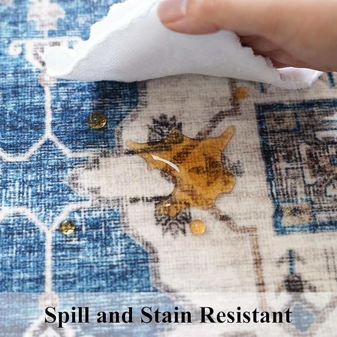 2x4 Non-Slip Entryway Area Rugs: Washable Stain Resistant Kitchen Carpet - Image 6