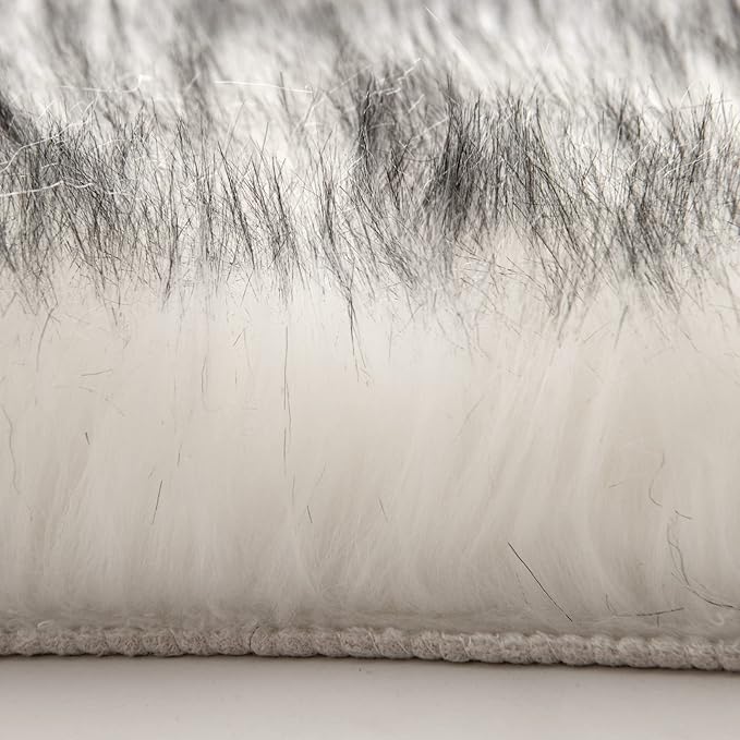 MIULEE Fluffy Rug Soft Shaggy Faux Fur Area Rug Luxury Plush Cloud Shape Carpet - Image 4