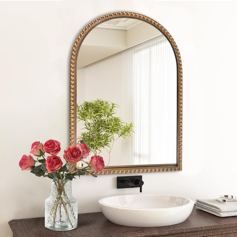 BAODANFU Traditional Arch Mirror for Bathroom, 20" x30" Baroque Ant...