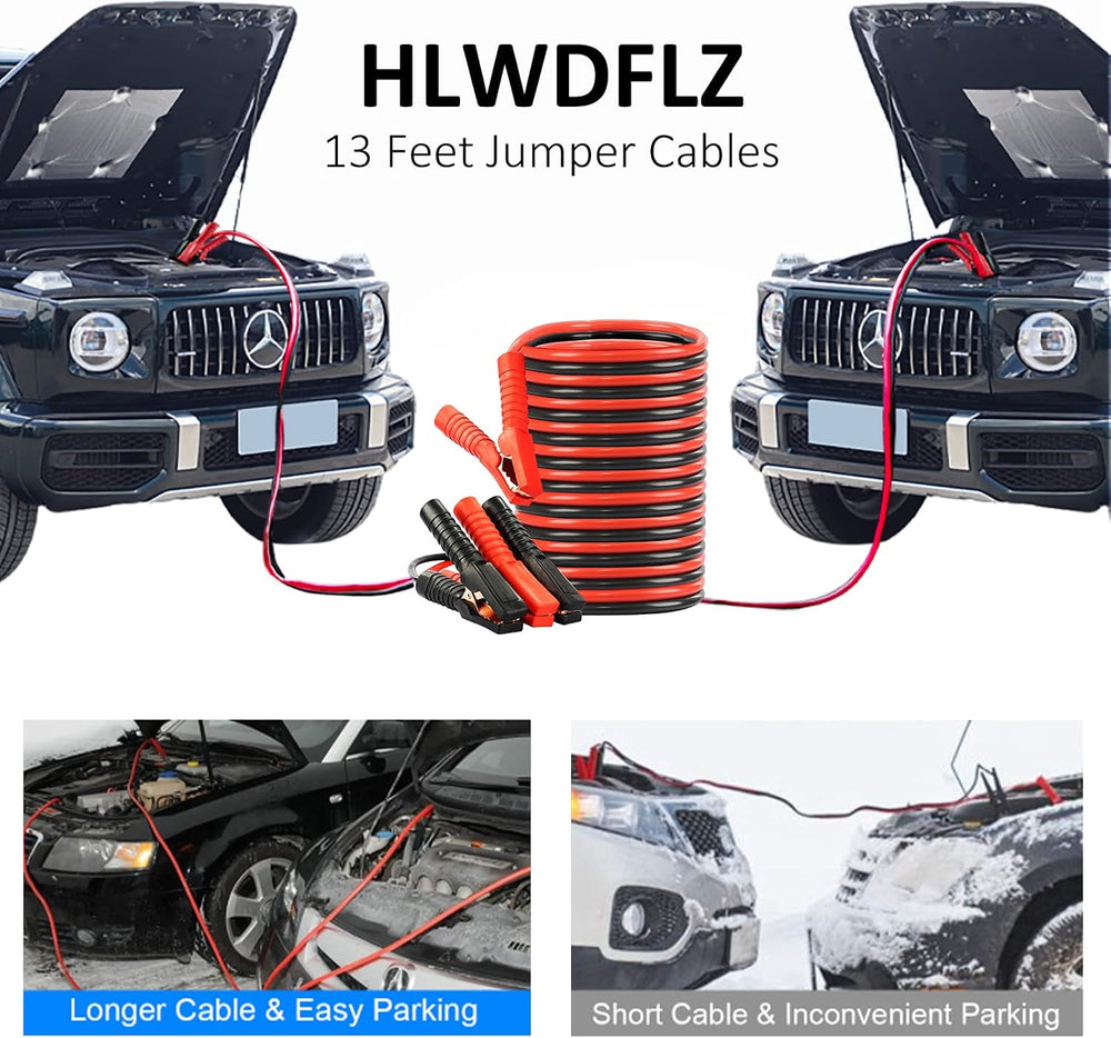 Emergency Car Kit with Jumper Cables & Snow Shovel, Winter Roadside Assis...