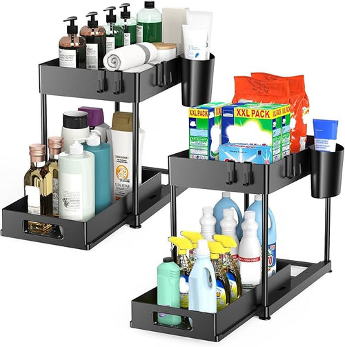 2 Pack Under Sink Organizer by FJFEOIYE