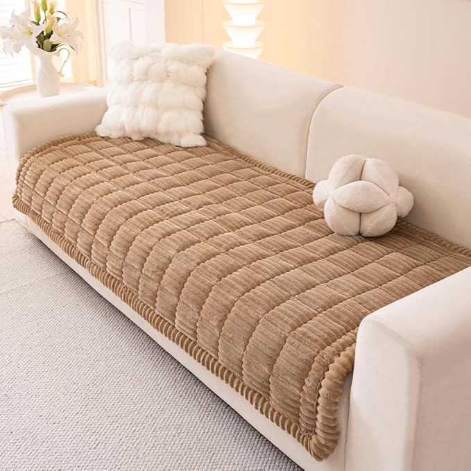 Couch Cover for Dogs Washable, Fuzzy Pet Couch Covers for 3 Cushion Sofa Pet by Awjcsv