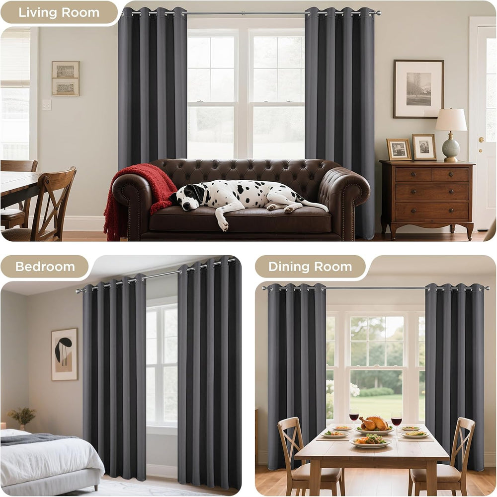 Joydeco Blackout Curtains 95 Inch for Bedroom, Thermal Insulated 52 x 95 Long...
