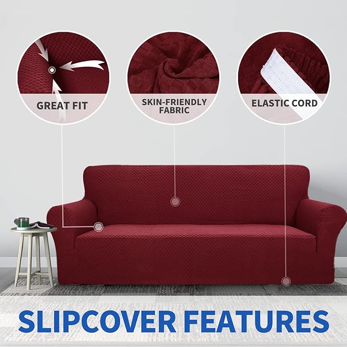 ZNSAYOTX 1 Piece Jacquard Chair Slipcovers - Image 5