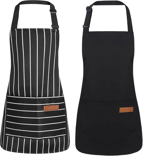 2 Pack Stripes Kids Apron, Kids Cooking Aprons by XLSXEXCL
