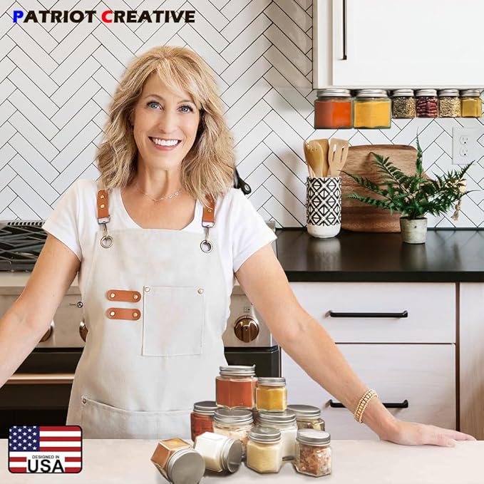 PATRIOT Set of 25 Hexagon Glass Spice Jars - Image 5
