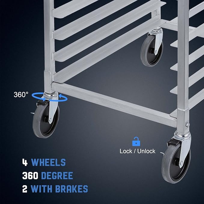 Profeeshaw Bun Pan Bakery Rack 10 Tier