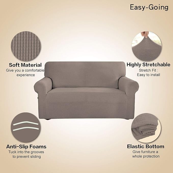 Easy-Going Stretch 4 Seater Sofa Slipcover 1-Piece Sofa Cover Furniture - Image 4
