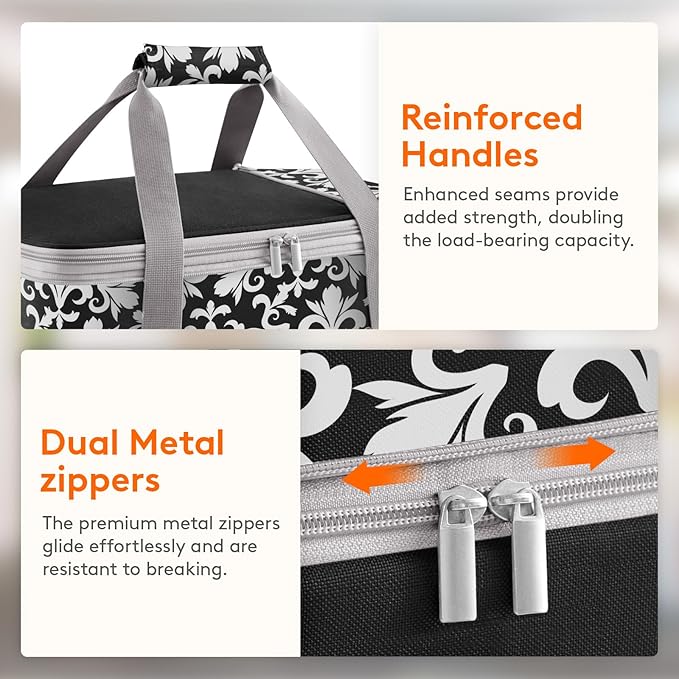 Lifewit Insulated Double Decker Casserole Carrier, Expandable Lasagna Lugger - Image 7