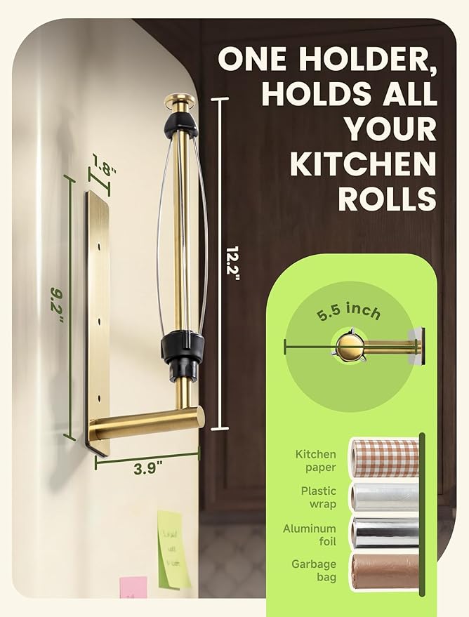 INMAKER Magnetic Paper Towel Holder, Strong Magnet Paper Towel Holder - Image 5