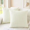 CaliTime Throw Pillow Covers Decorative 16 X 16 Inches Pack of 2 Cozy Chenille by CaliTime