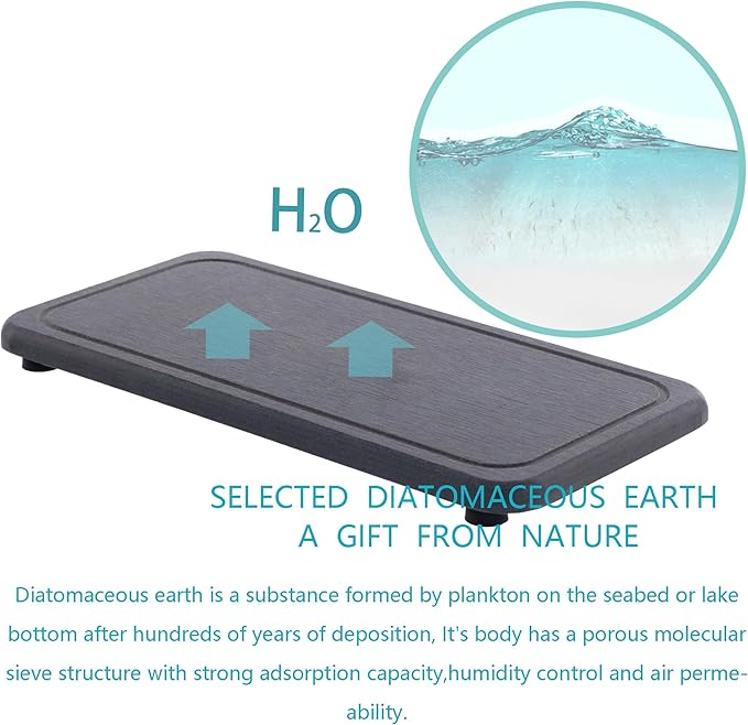 NiuYichee 2 Pcs Water Absorbing Stone Trays, Kitchen/Bathroom Sink Soap Dish - Image 3