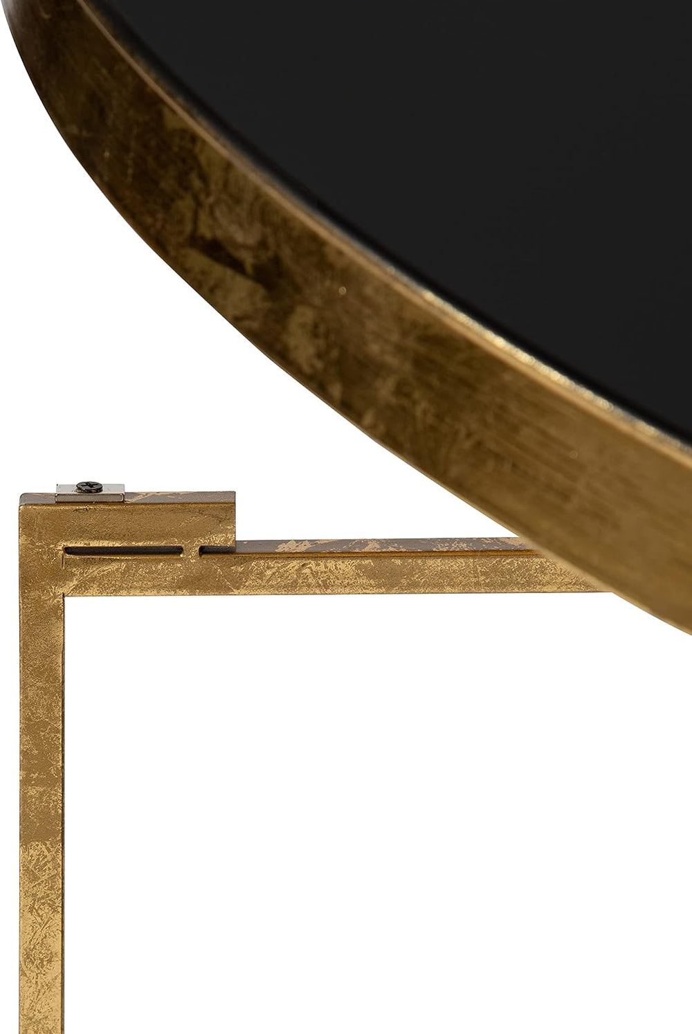 Kate and Laurel Celia Modern Round Coffee Table; 28 x 28 x 19; Black and Gold...