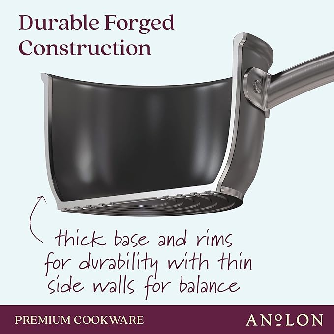 Anolon Accolade Forged Hard Anodized Nonstick Deep Frying Pan / Skillet - Image 7