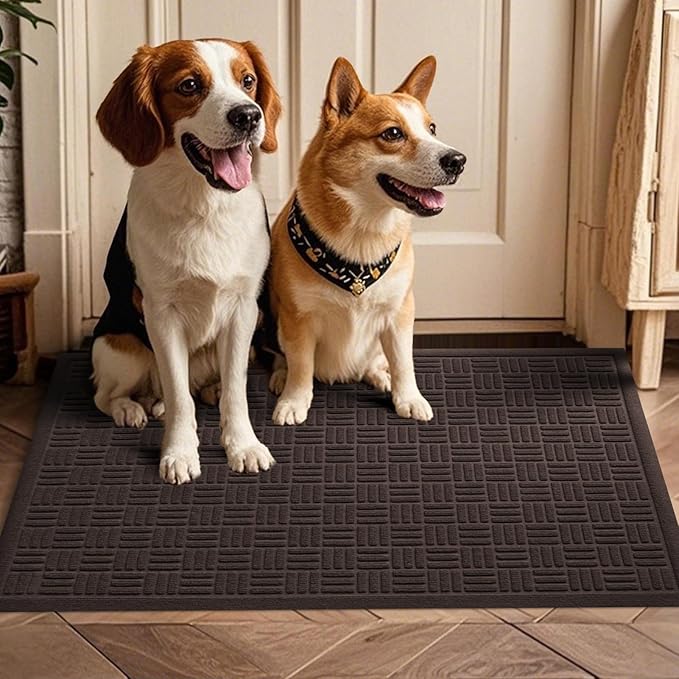 Mibao Front Door Mat Indoor Outdoor Entrance, Dirt Trapping Waterproof - Image 7