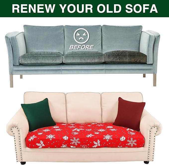 Smiry Printed Couch Cushion Covers, Stretch Soft Couch Covers - Image 8
