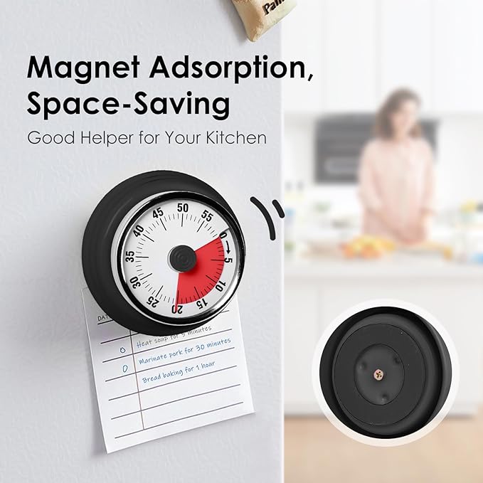 Visual Timer, Teeloray 60-Minute Countdown Timer, Kitchen Timer - Image 2