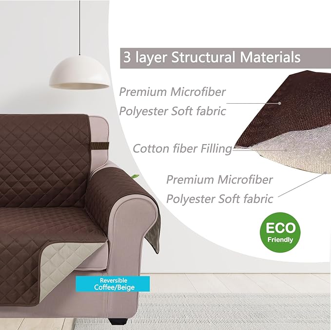 U-NICE HOME Reversible Sofa Cover Couch Cover - Image 3