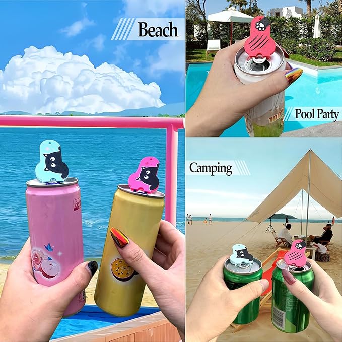 Soda Can Tab Opener Mini Soda Can Cover Easy Tab Opener and Drink Protector - Image 6