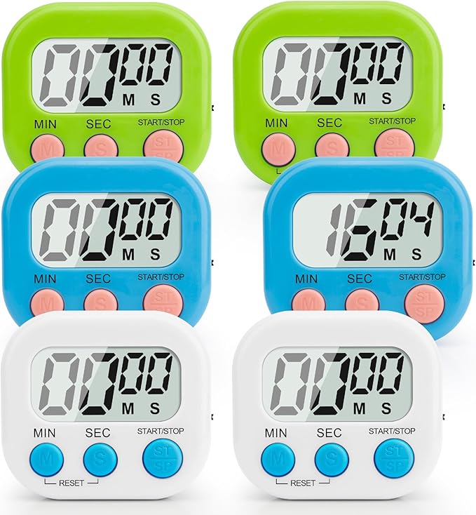 Digital Kitchen Timer, Magnetic Countdown Minute Simple Timer by enithElite