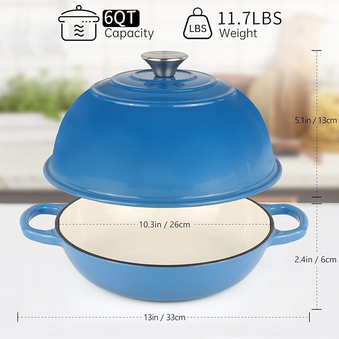 Enameled Cast Iron Bread Oven, Dutch Oven Pot