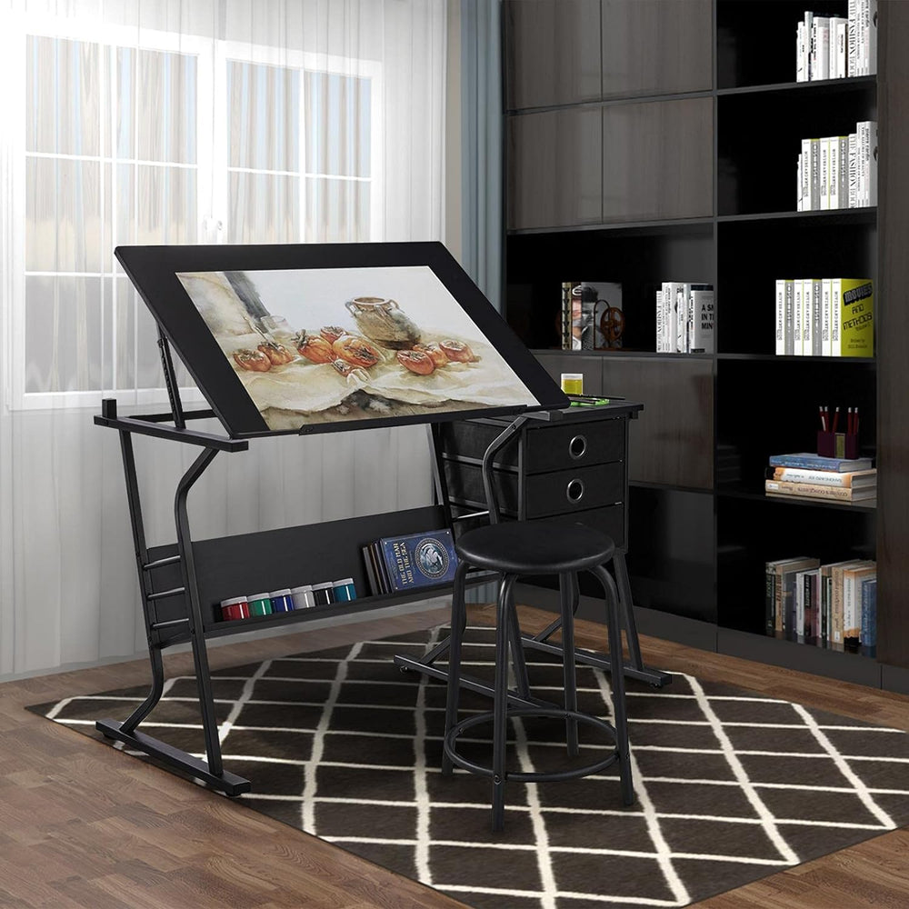 Yaheetech Drafting Table for Adults/Artists, Drawing Desk, Tabletop Adjustabl...