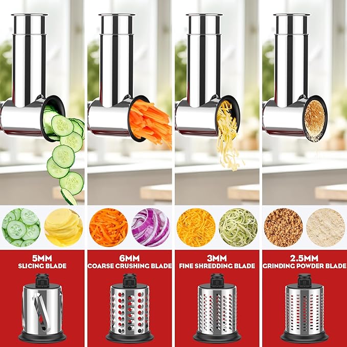 Stainless Steel Slicer Shredder Attachment - Image 4