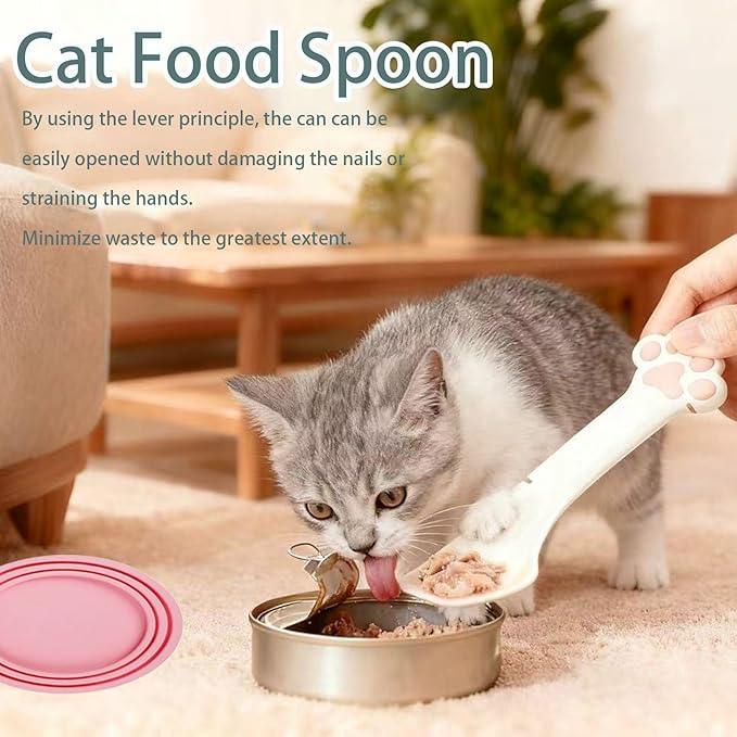 Cat Dog Food Can Lids Spoons，Silicone Pet Food Can Lids - Image 7