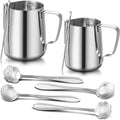 Irenare 2 Pcs Milk Frothing Pitcher 12 Oz and 20 Oz Stainless Steel Milk by Irenare