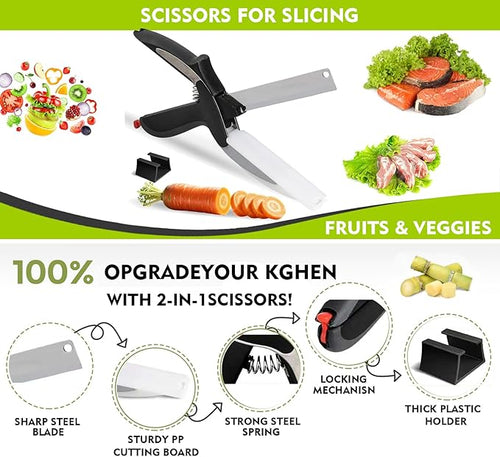 2 in 1 Kitchen Scissors for Food, Separable Stainless Steel Barbecue Steak - Image 2