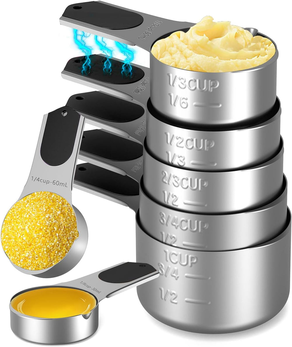 Stianless Steel Magnetic Measuring Cups, Kitchen Aid Cups Measuring set