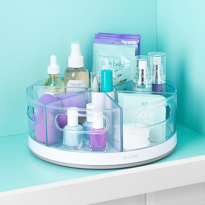 YouCopia Crazy Susan Lazy Susan Organizer, 6 BPA-Free Removable Clear Bins - Image 8
