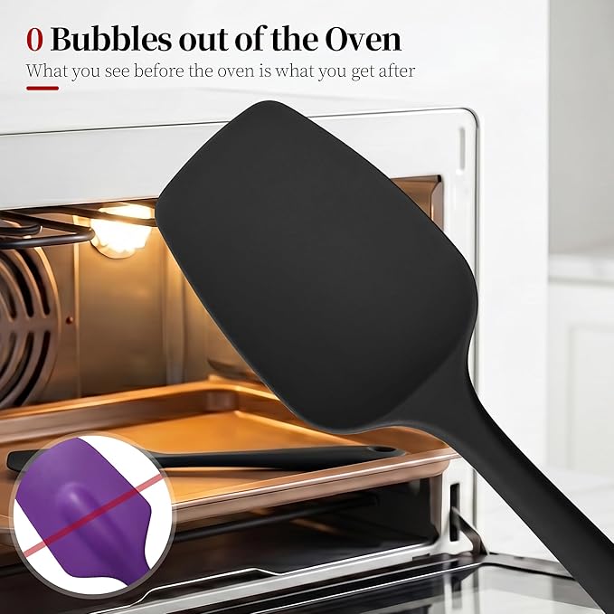 600ºF Heat Resistant Spatula, 11.34 inch High Heat Food Safe Semless Kitchen - Image 4