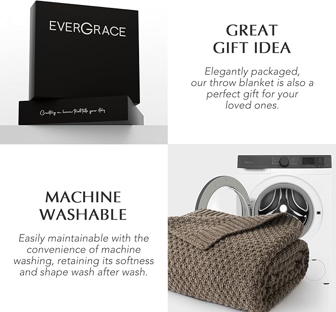 EVERGRACEHOME Chunky Chenille Knit Throw Blanket - Image 8